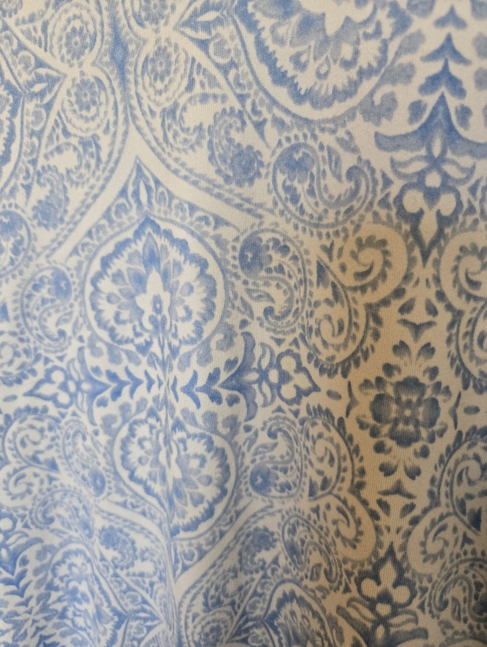 Auden Light Blue Paisley Short Sleeve Pajama Set - Picture 4 of 8